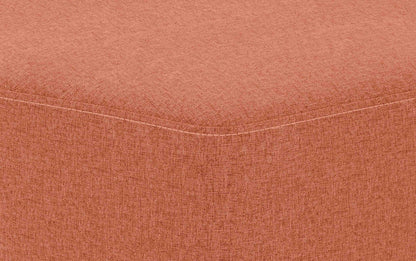 Dusty Orange Linen Style Fabric | Brock Footstool