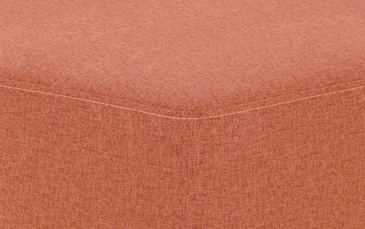 Dusty Orange Linen Style Fabric | Brock Footstool