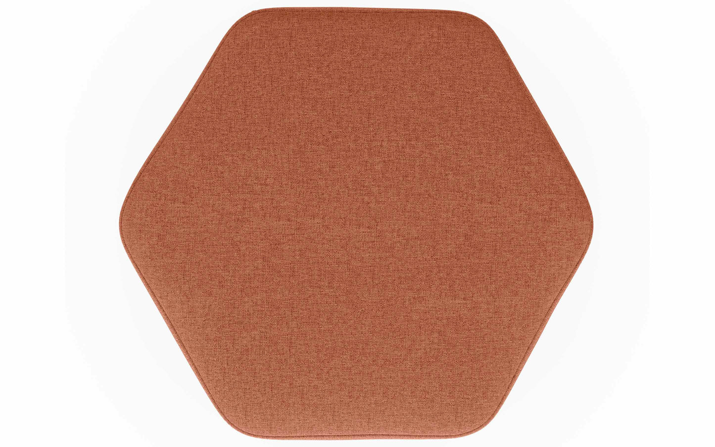 Dusty Orange Linen Style Fabric | Brock Footstool