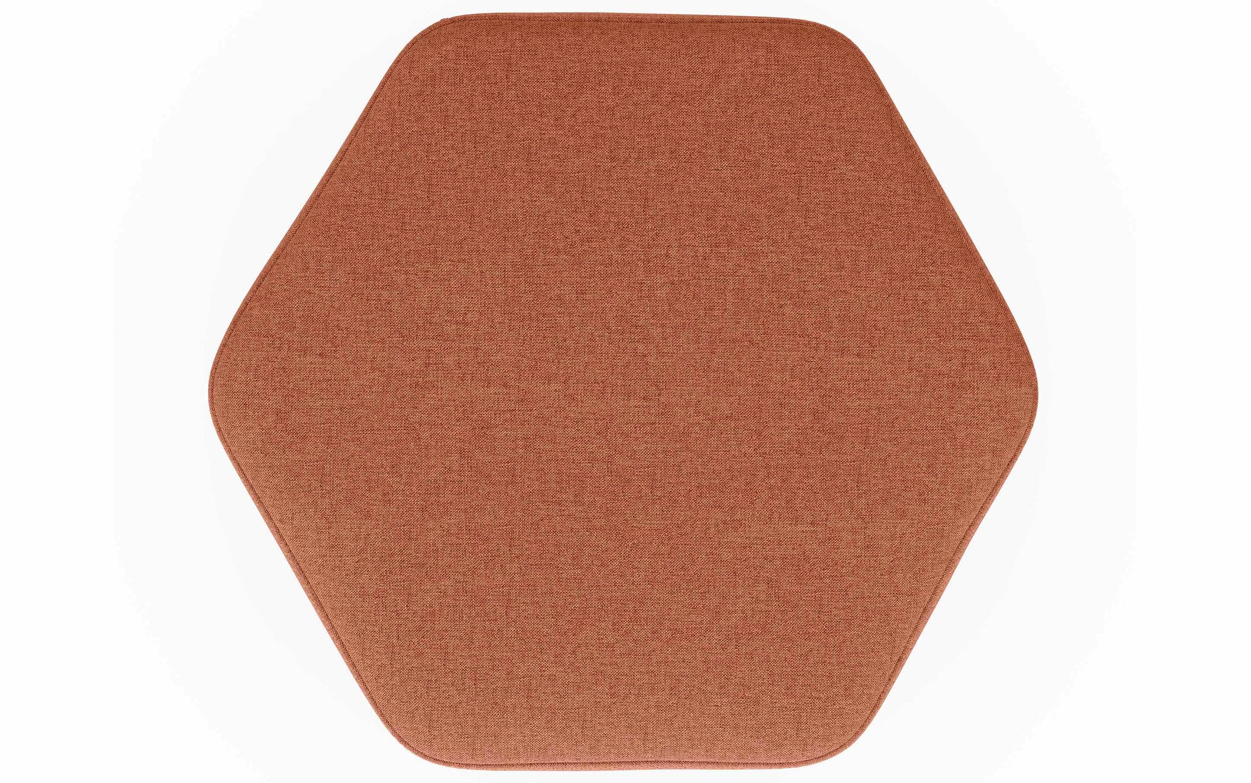 Dusty Orange Linen Style Fabric | Brock Footstool