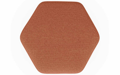 Dusty Orange Linen Style Fabric | Brock Footstool