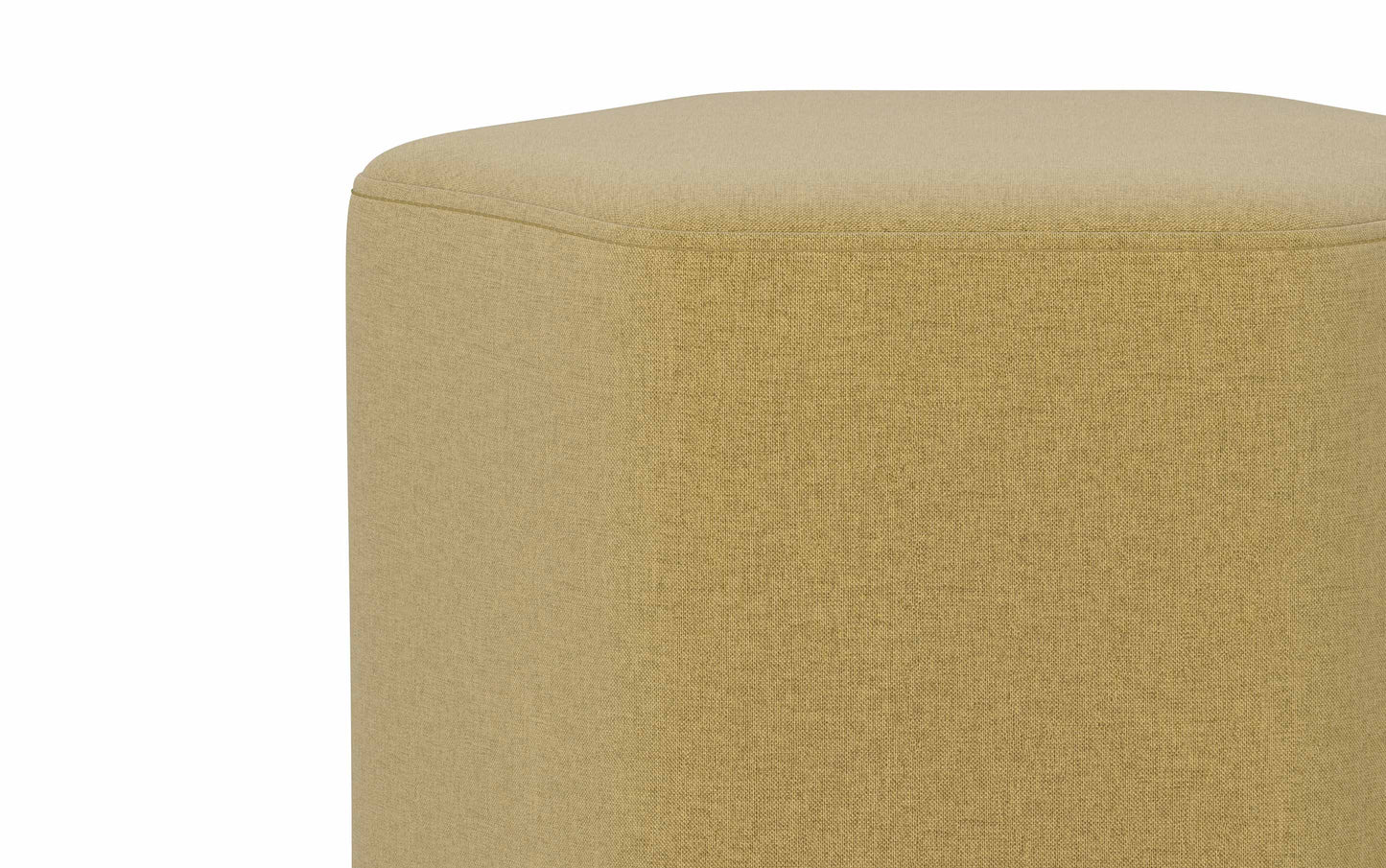 Dijon Yellow Linen Style Fabric | Brock Footstool