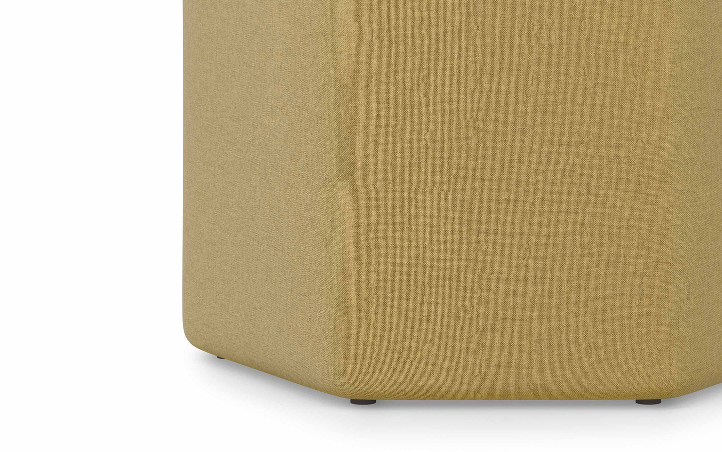 Dijon Yellow Linen Style Fabric | Brock Footstool