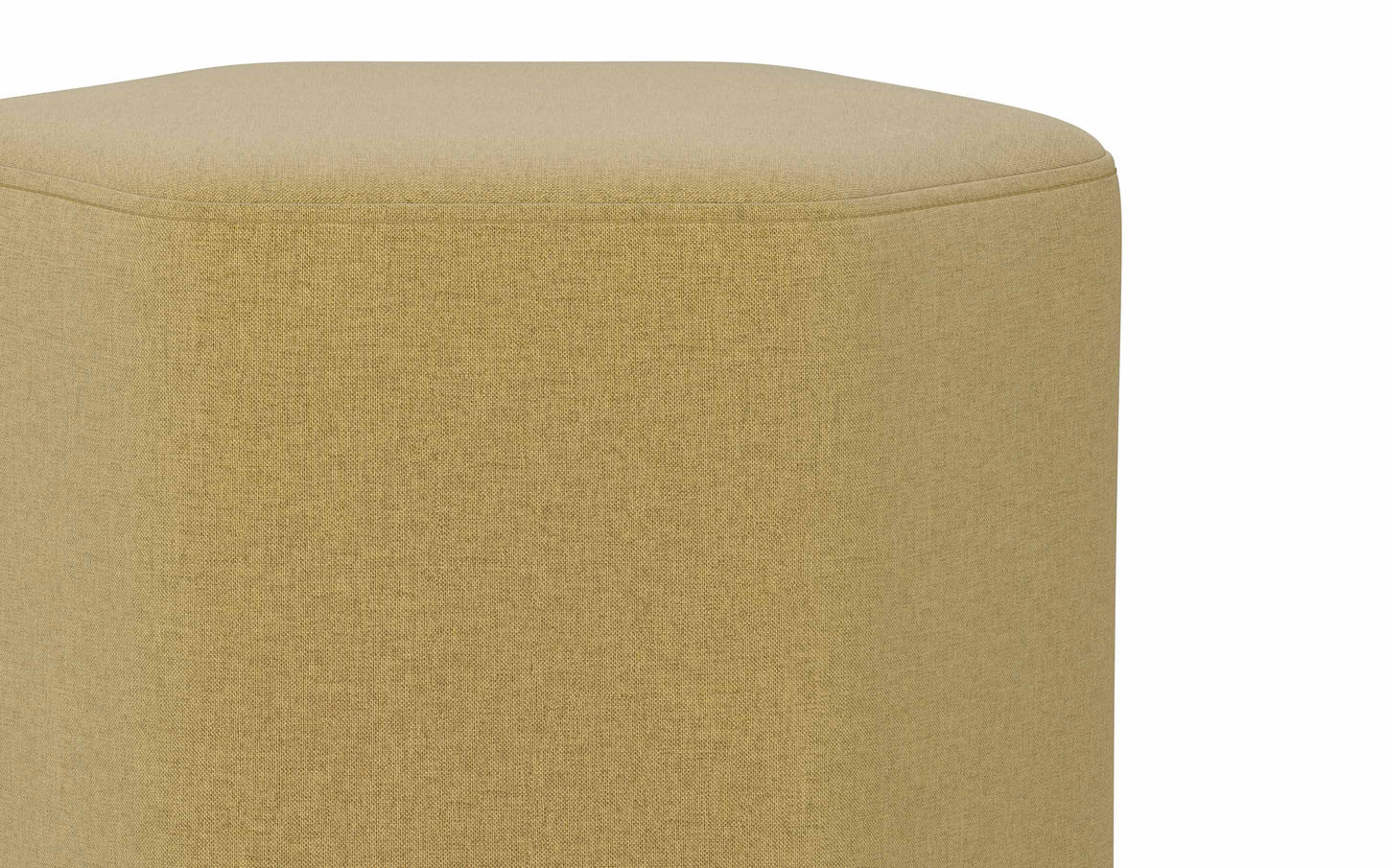Dijon Yellow Linen Style Fabric | Brock Footstool