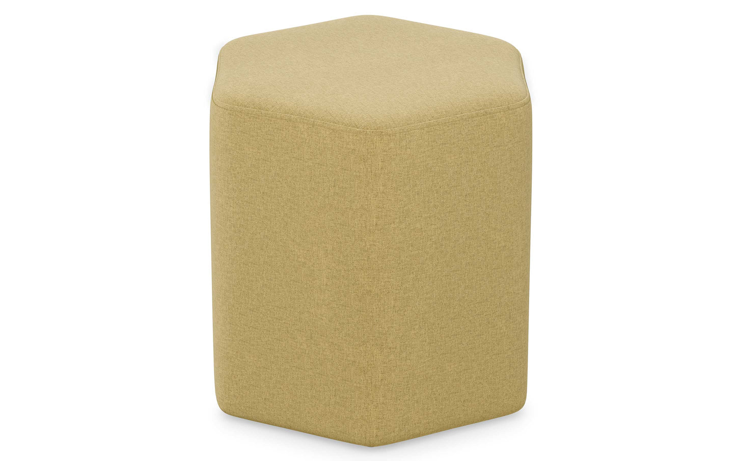 Dijon Yellow Linen Style Fabric | Brock Footstool