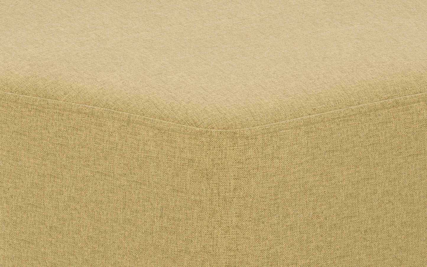 Dijon Yellow Linen Style Fabric | Brock Footstool