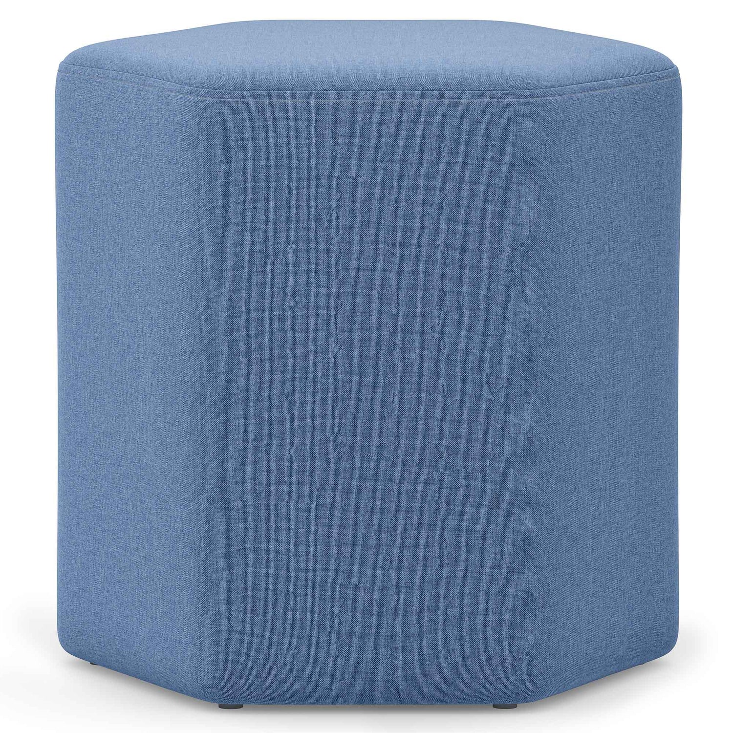 Wedgewood Blue Linen Style Fabric | Brock Footstool