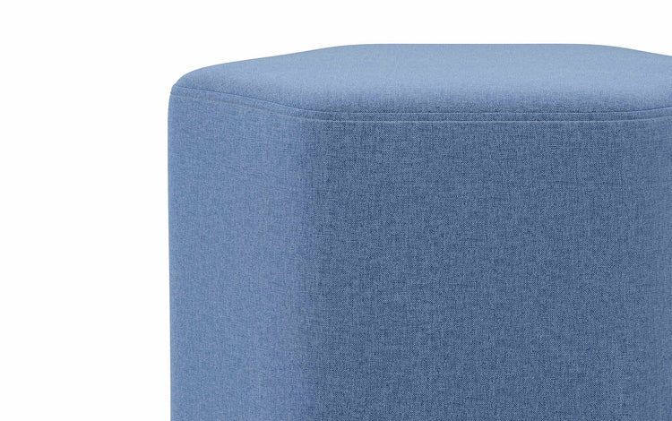 Wedgewood Blue Linen Style Fabric | Brock Footstool