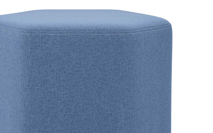 Wedgewood Blue Linen Style Fabric | Brock Footstool