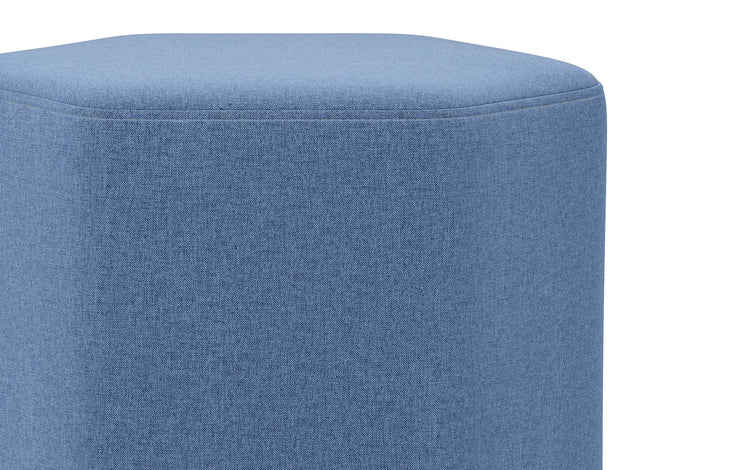 Wedgewood Blue Linen Style Fabric | Brock Footstool