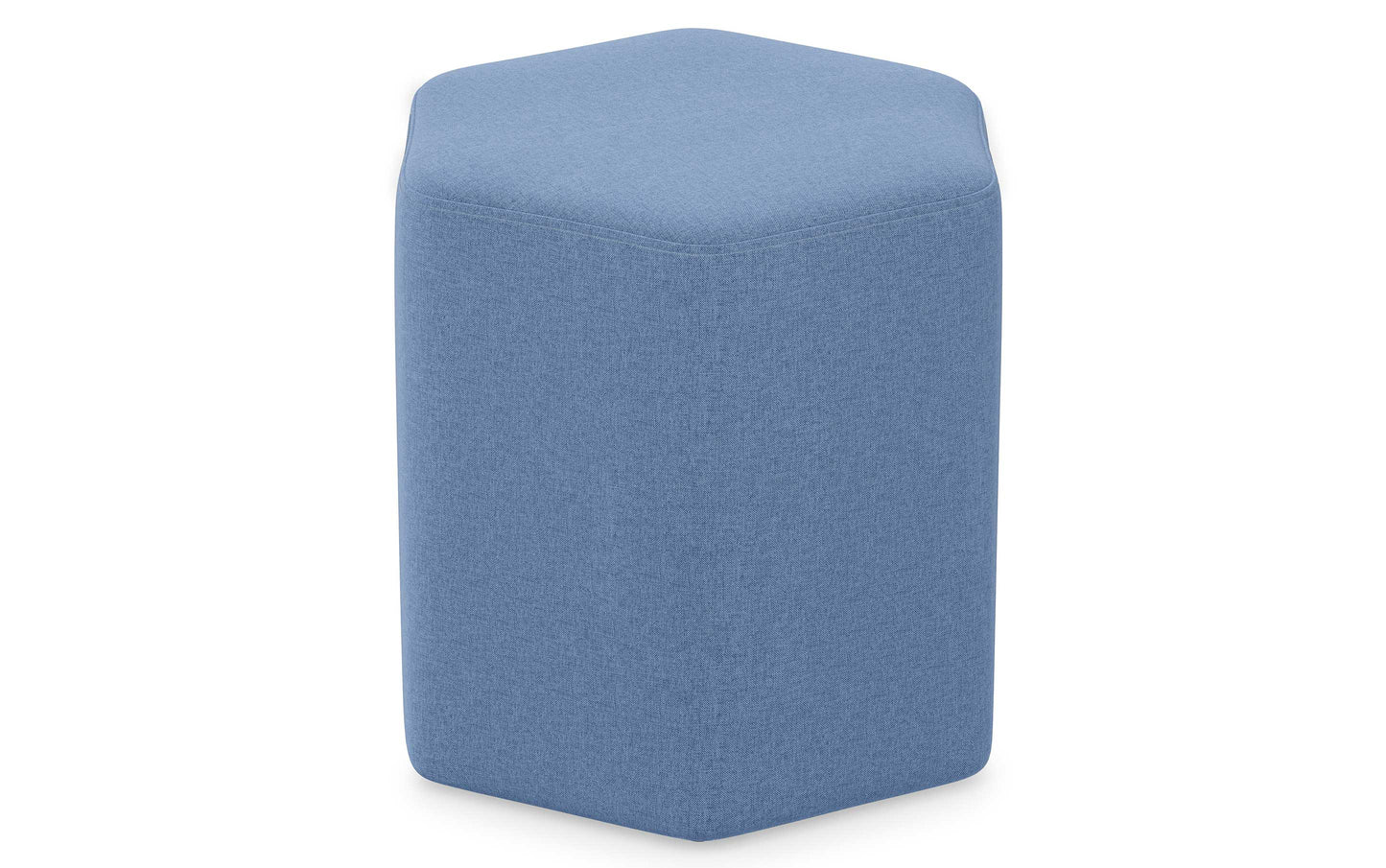 Wedgewood Blue Linen Style Fabric | Brock Footstool