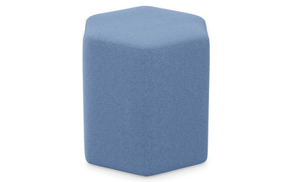 Wedgewood Blue Linen Style Fabric | Brock Footstool