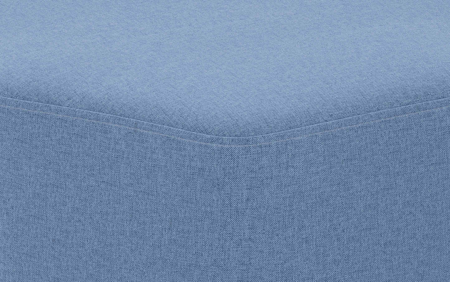 Wedgewood Blue Linen Style Fabric | Brock Footstool