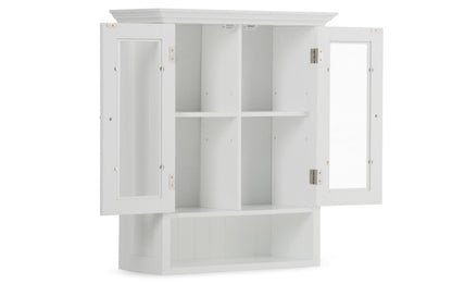 Pure White | Acadian Double Door Wall Cabinet