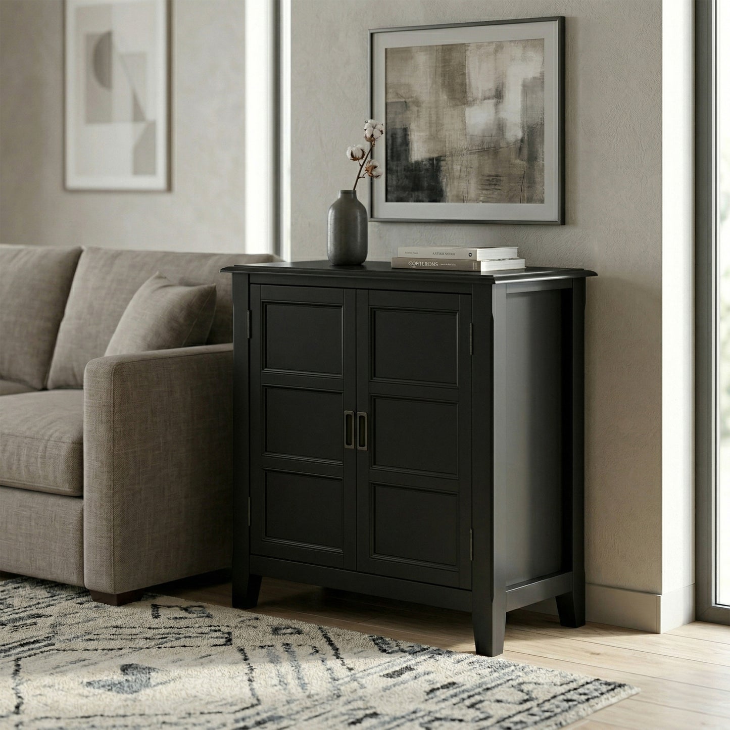 Black | Burlington Low Storage Cabinet