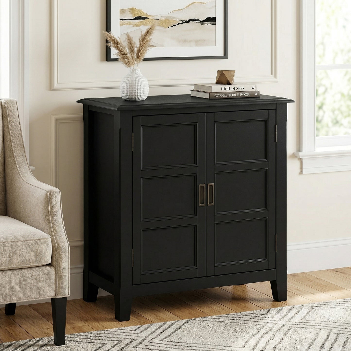 Black | Burlington Low Storage Cabinet