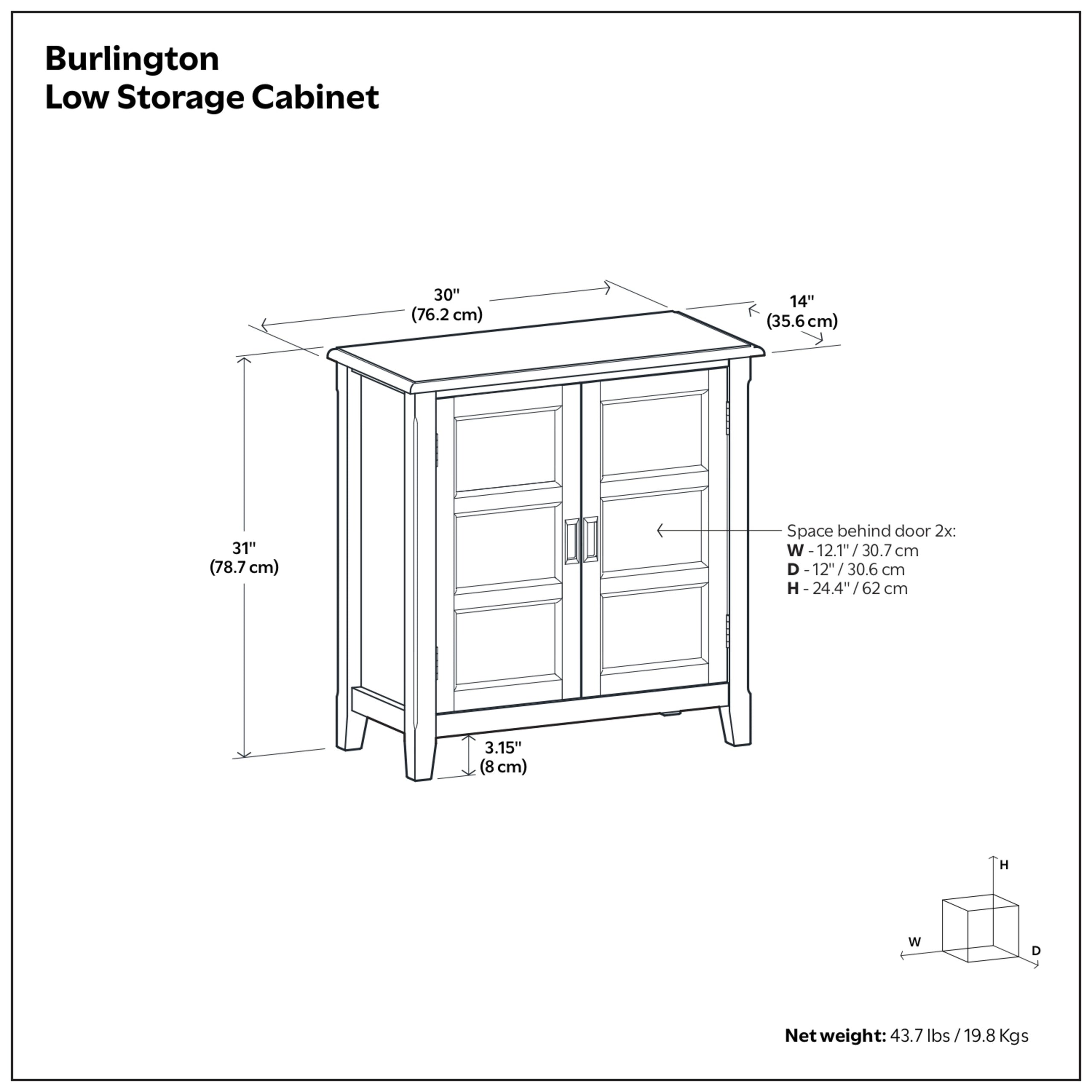 Farmhouse Grey| Burlington Low Storage Cabinet