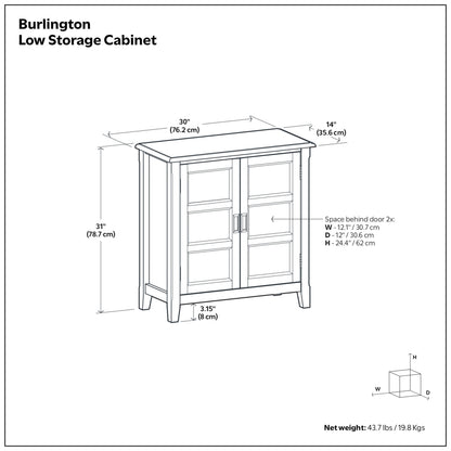 Farmhouse Grey| Burlington Low Storage Cabinet