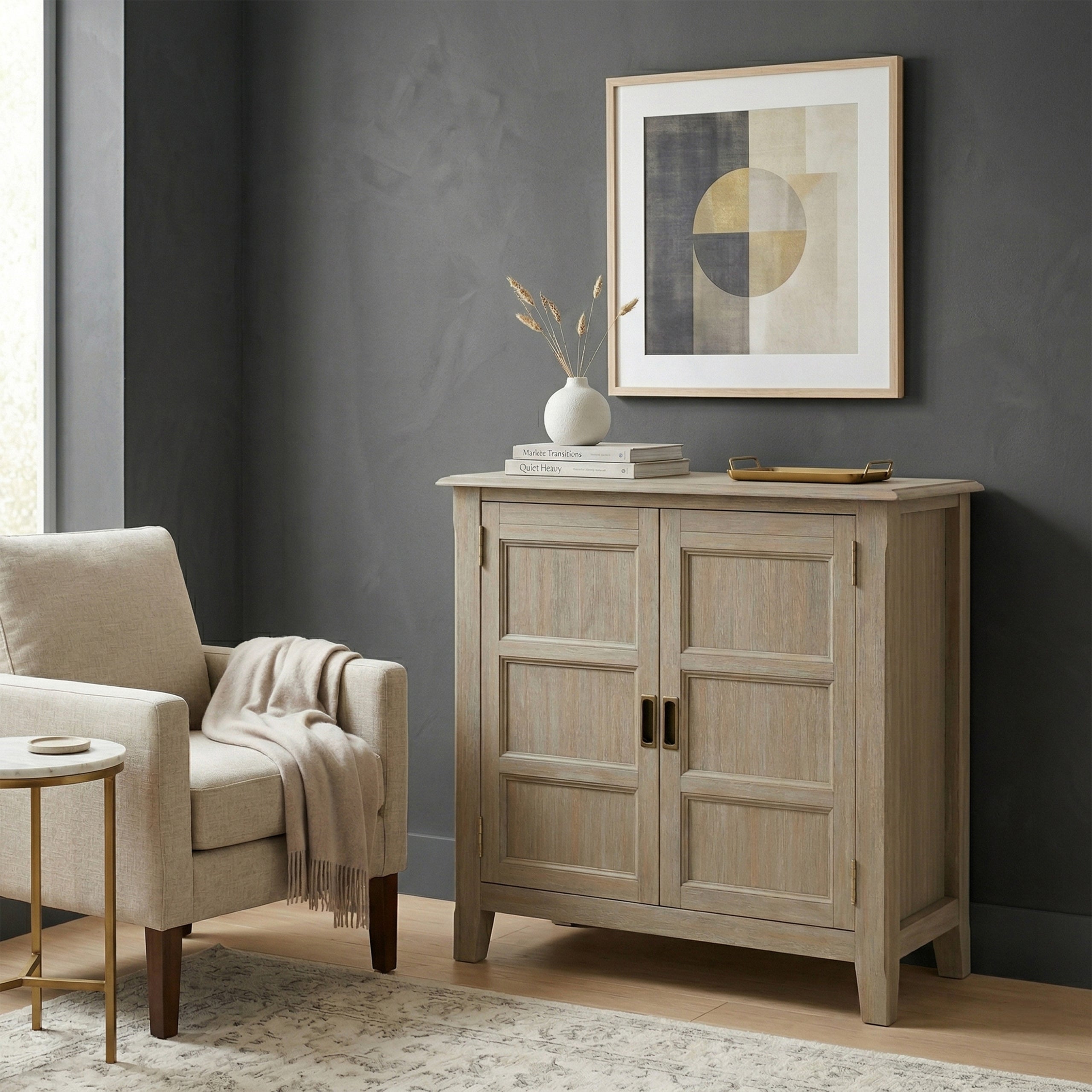 Distressed Grey | Burlington Low Storage Cabinet