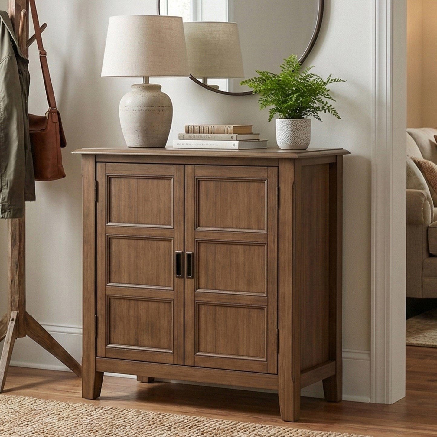 Rustic Natural Aged Brown | Burlington Low Storage Cabinet
