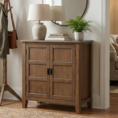 Rustic Natural Aged Brown | Burlington Low Storage Cabinet