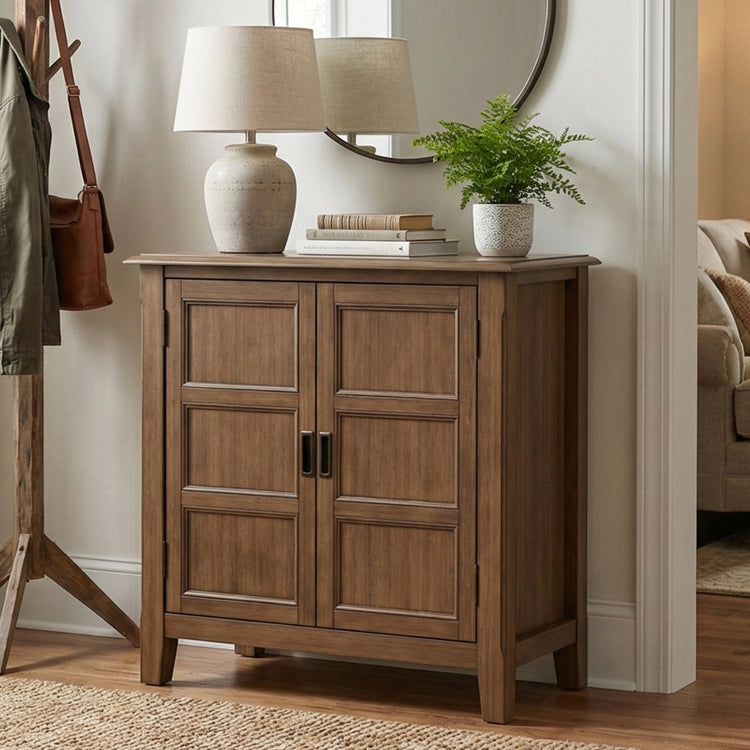 Rustic Natural Aged Brown | Burlington Low Storage Cabinet
