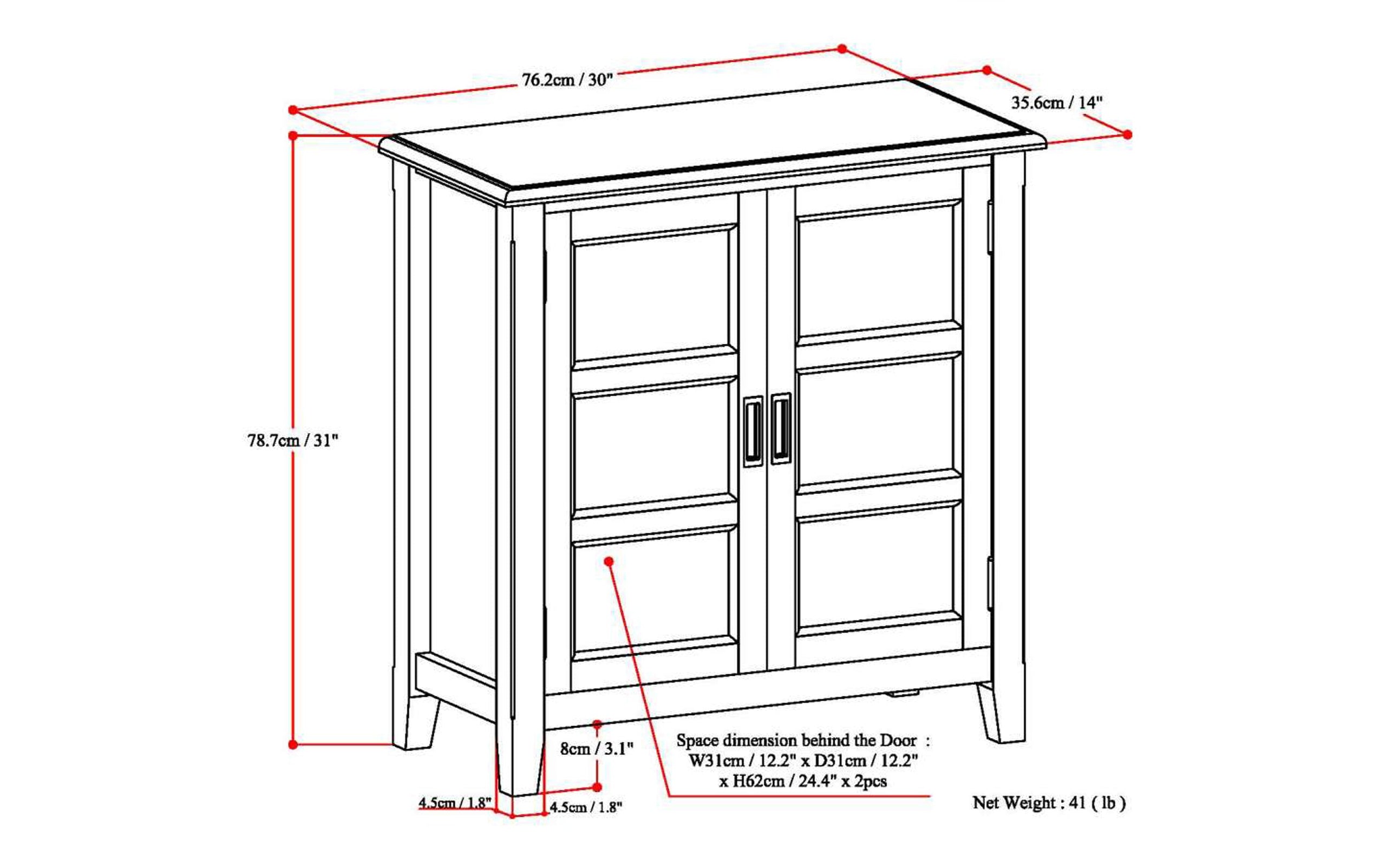 White | Burlington Low Storage Cabinet