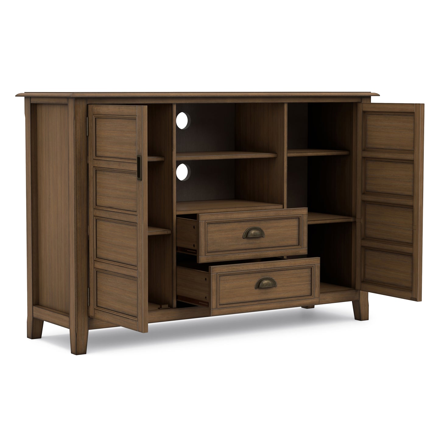 Rustic Natural Aged Brown | Burlington Tall TV Stand