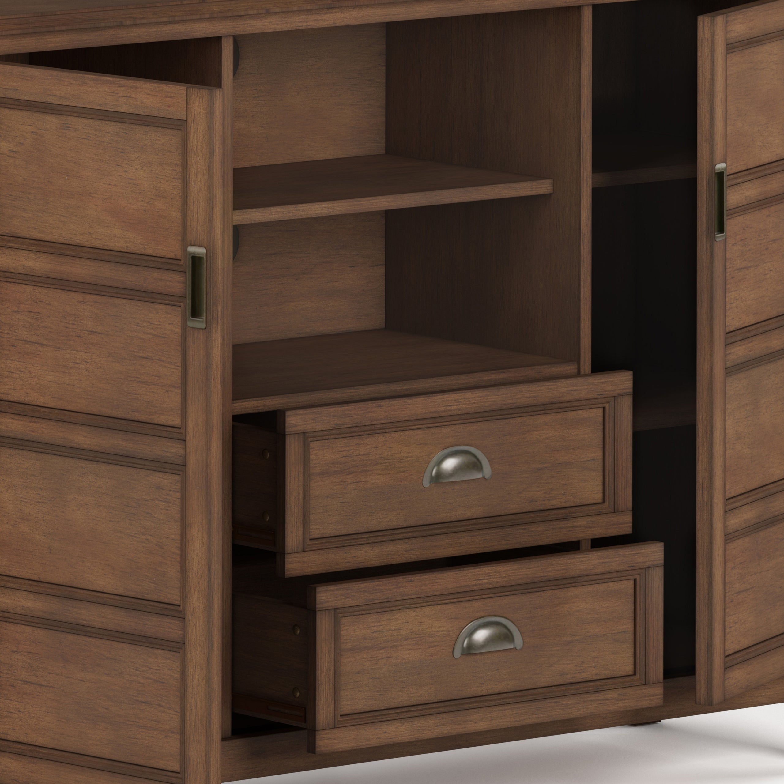 Rustic Natural Aged Brown | Burlington Tall TV Stand