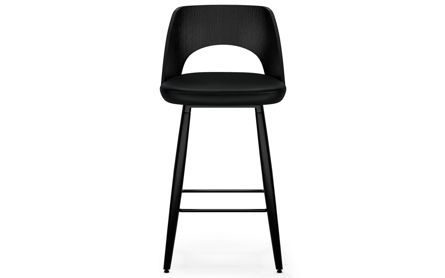 Black Vegan Leather | Callie Counter Height stool (Set of 2)