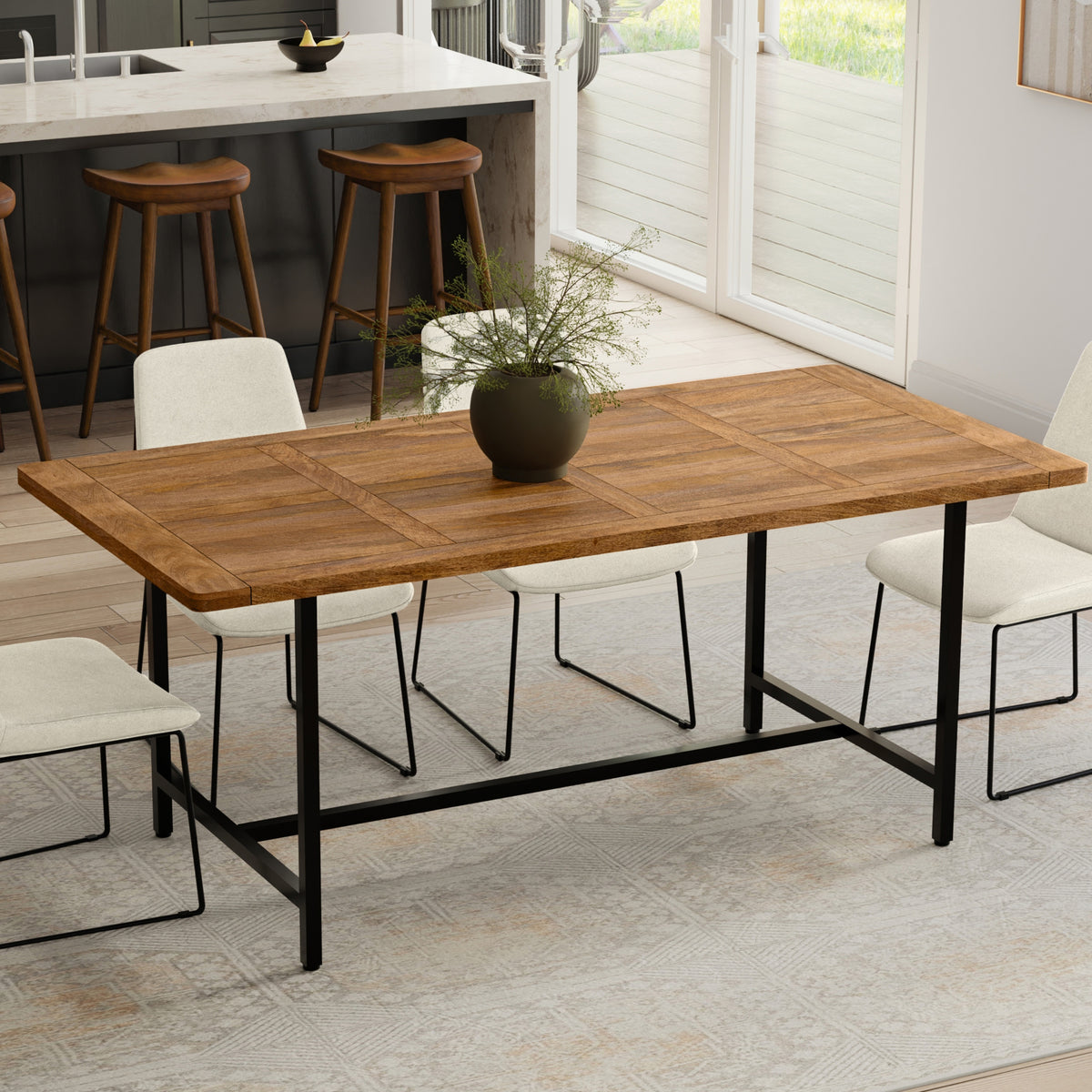 Solid Mango Dining Table | Campbell Dining Table – Simpli Home