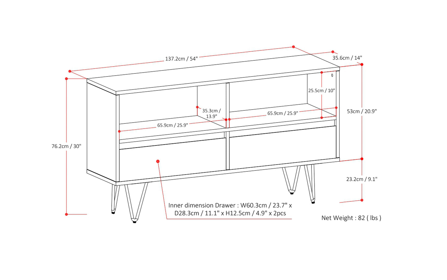 Chase Low Bookcase