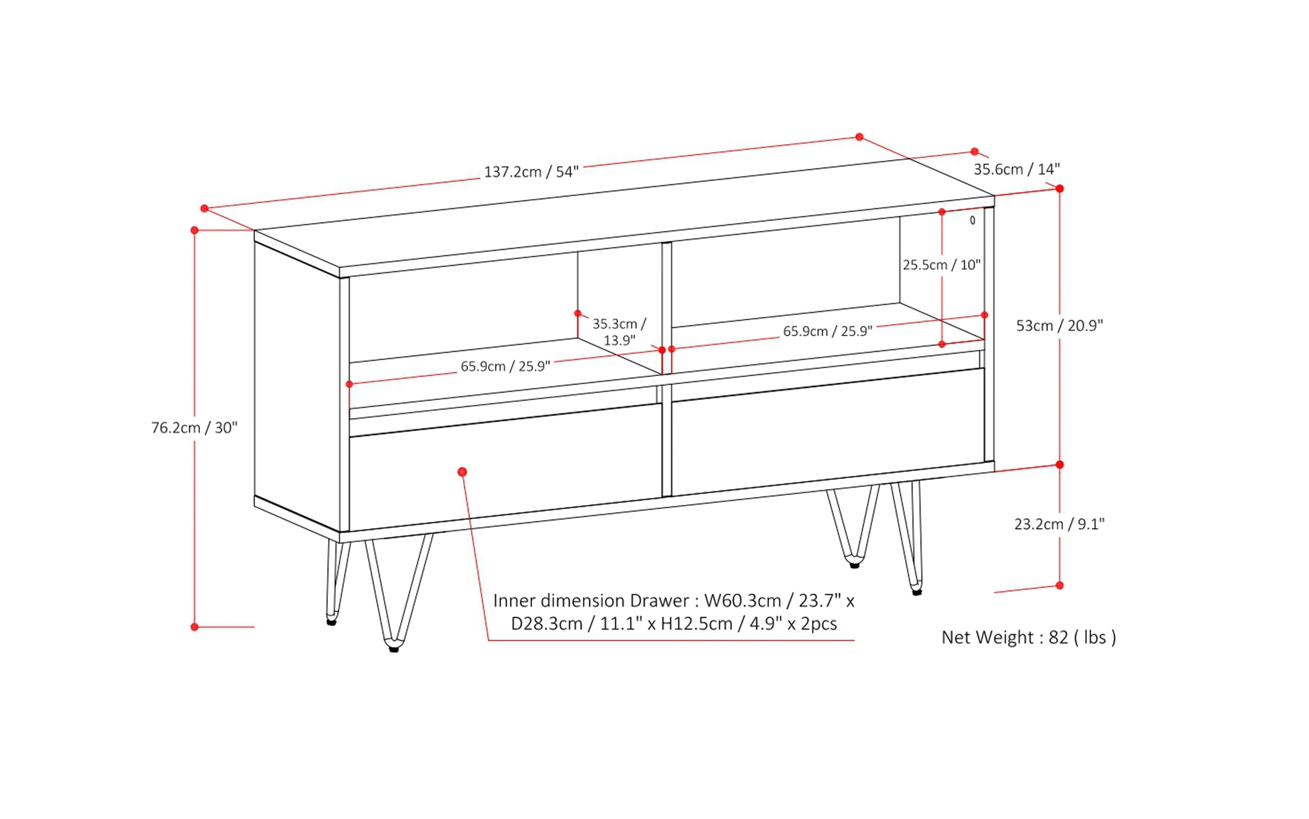 Chase Low Bookcase