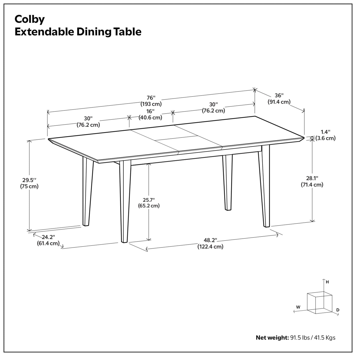 Oak Oak | Colby Extendable Dining Table in Oak