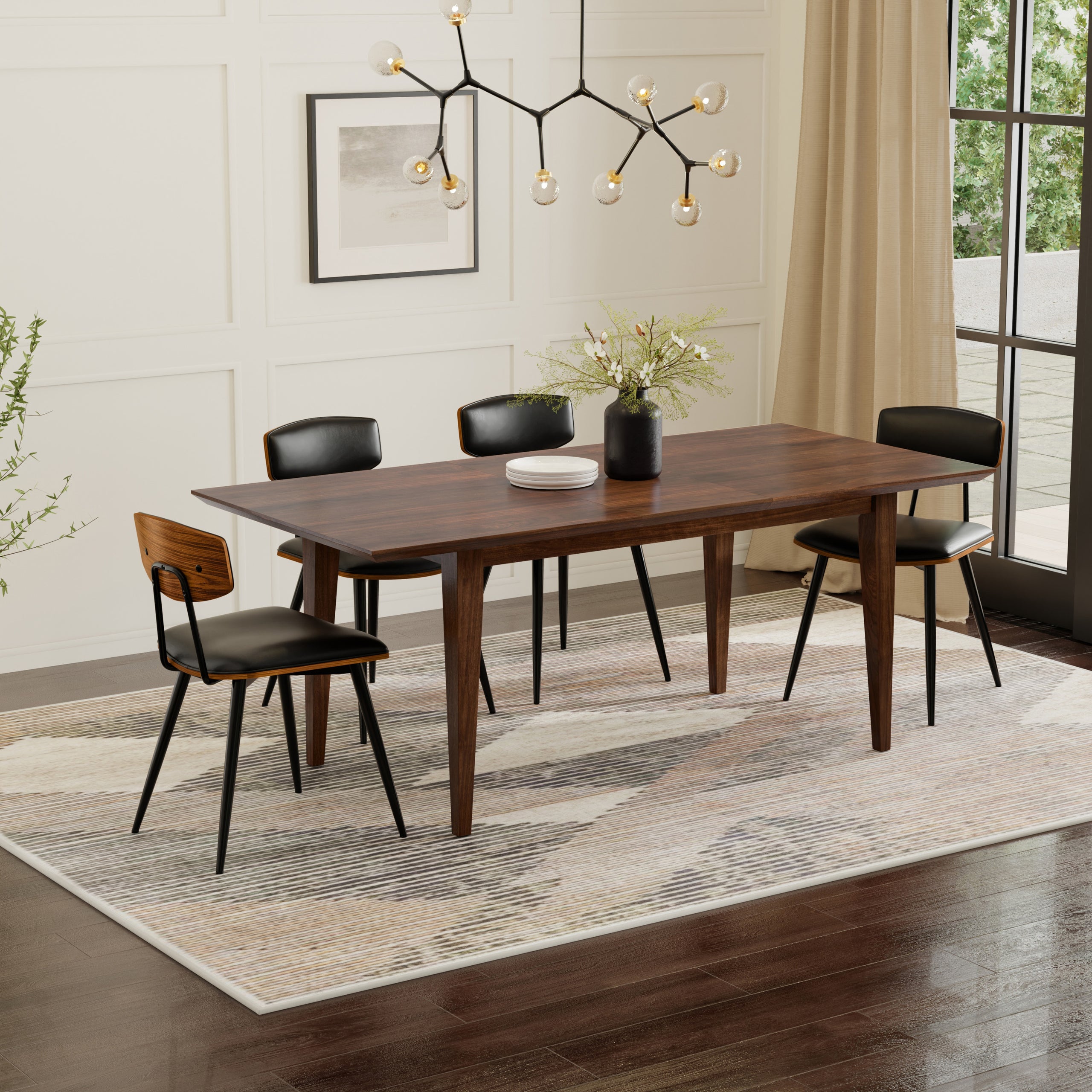 Walnut Walnut | Colby Extendable Dining Table in Walnut
