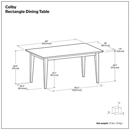 Oak Oak | Colby Rectangle Dining Table