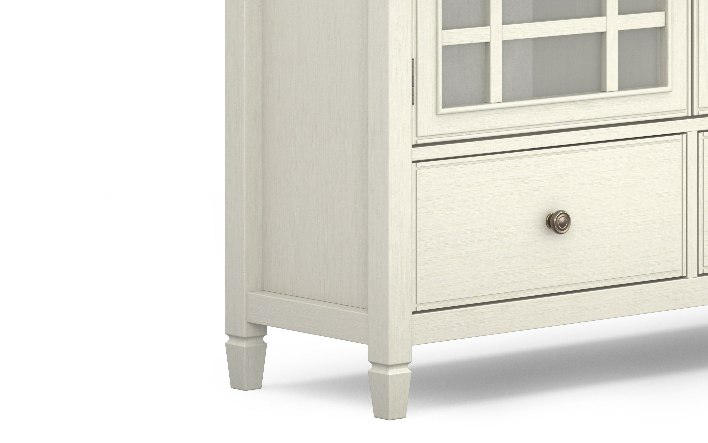 Antique White Solid Wood - Pine | Connaught Tall Storage Cabinet