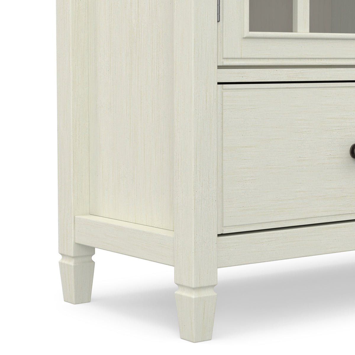 Antique White Solid Wood - Pine | Connaught Tall Storage Cabinet
