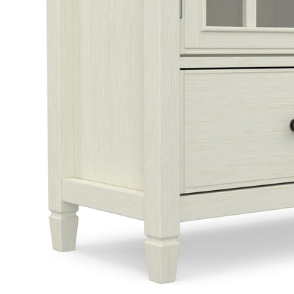 Antique White Solid Wood - Pine | Connaught Tall Storage Cabinet
