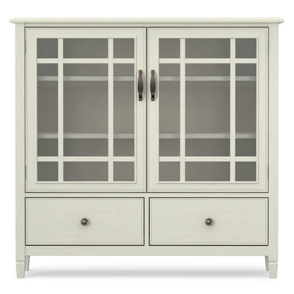 Antique White Solid Wood - Pine | Connaught Tall Storage Cabinet