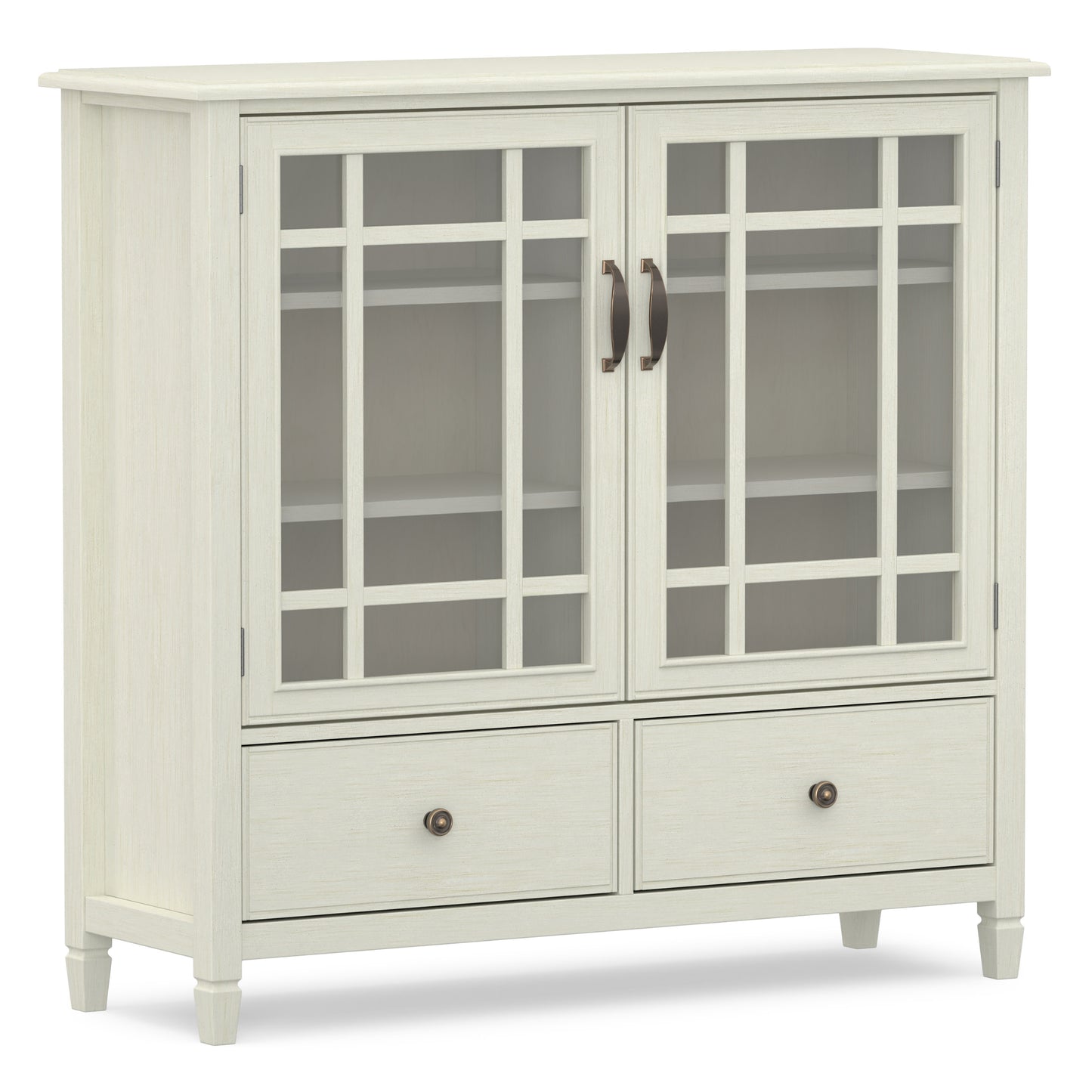 Antique White Solid Wood - Pine | Connaught Tall Storage Cabinet