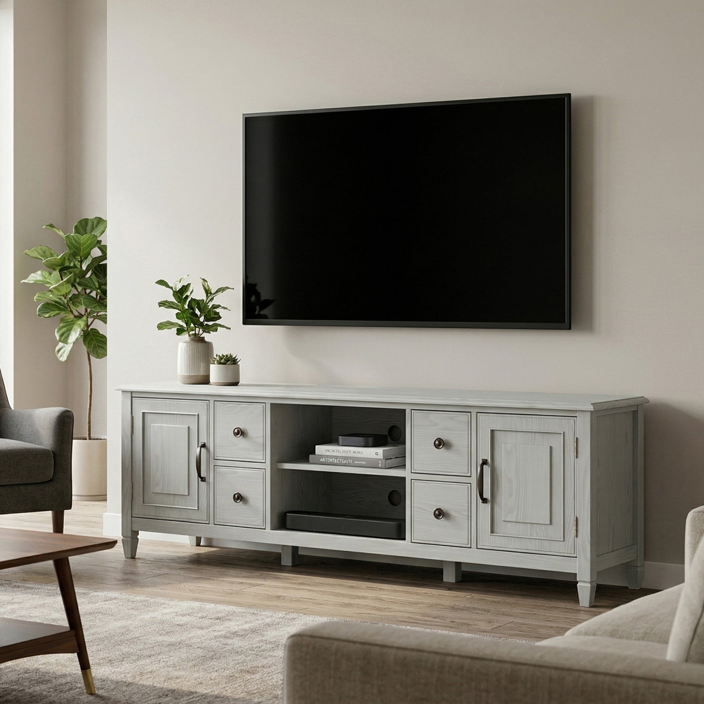 Fog Grey | Connaught 72 inch TV Stand