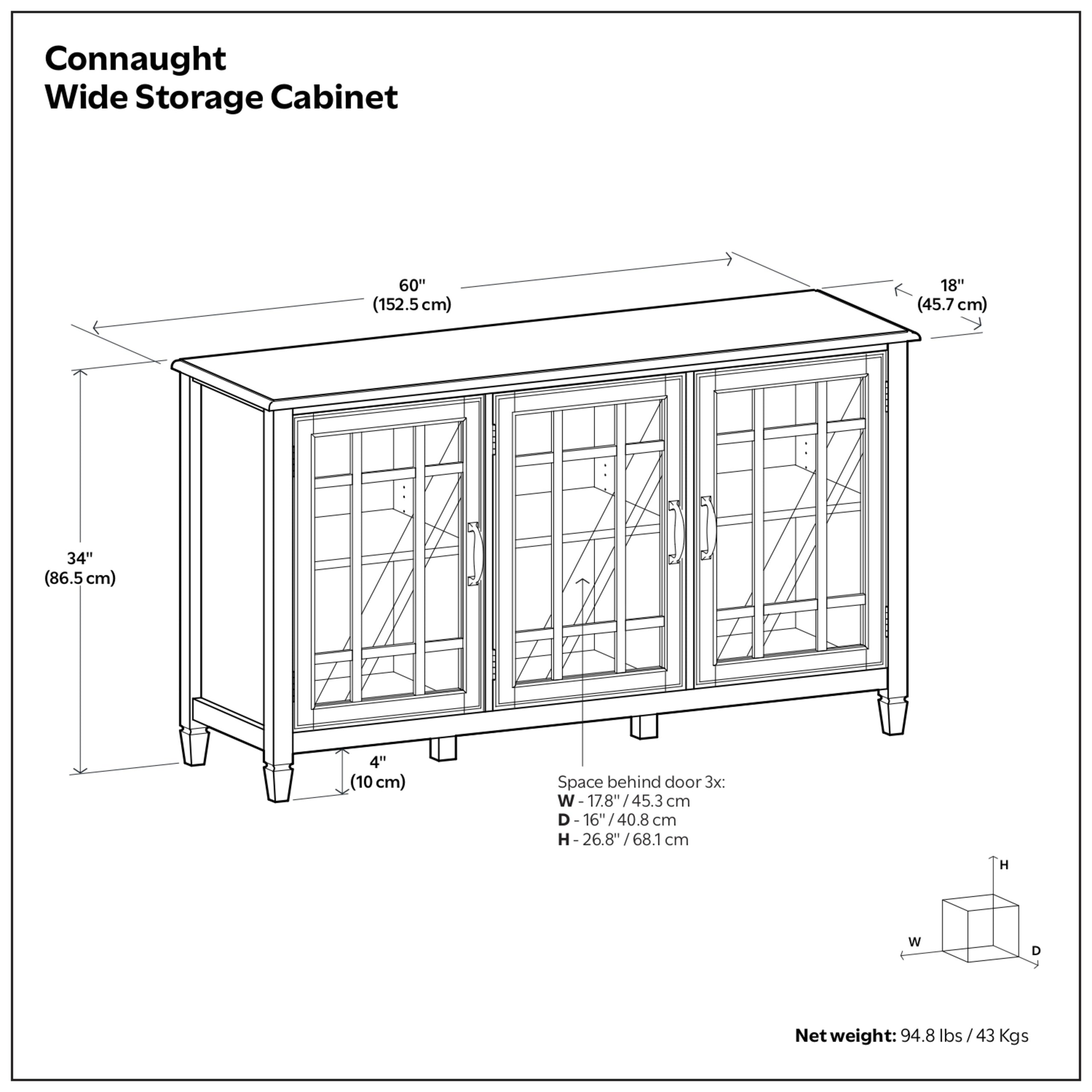 Black | Connaught Wide Storage Cabinet