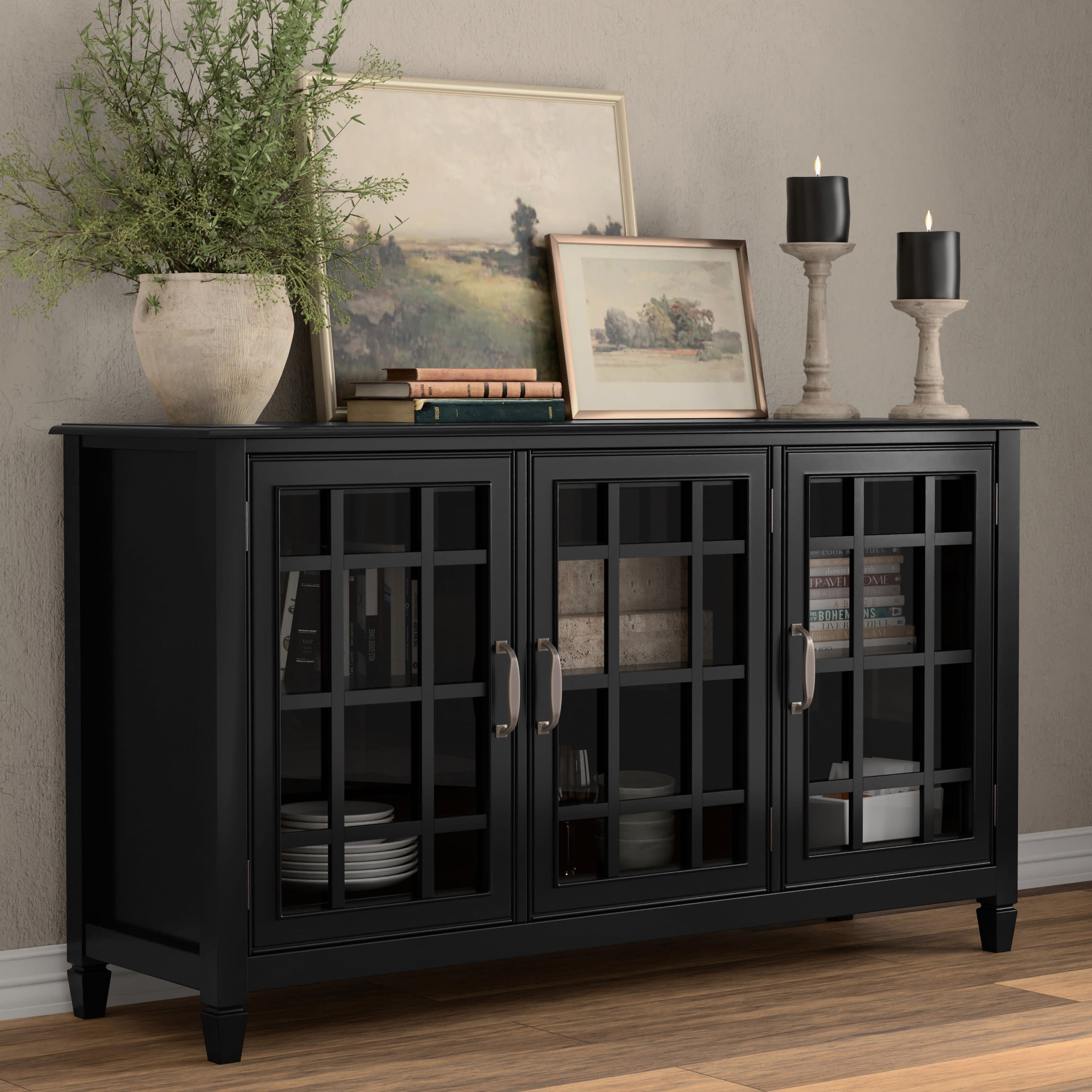 Black | Connaught Wide Storage Cabinet