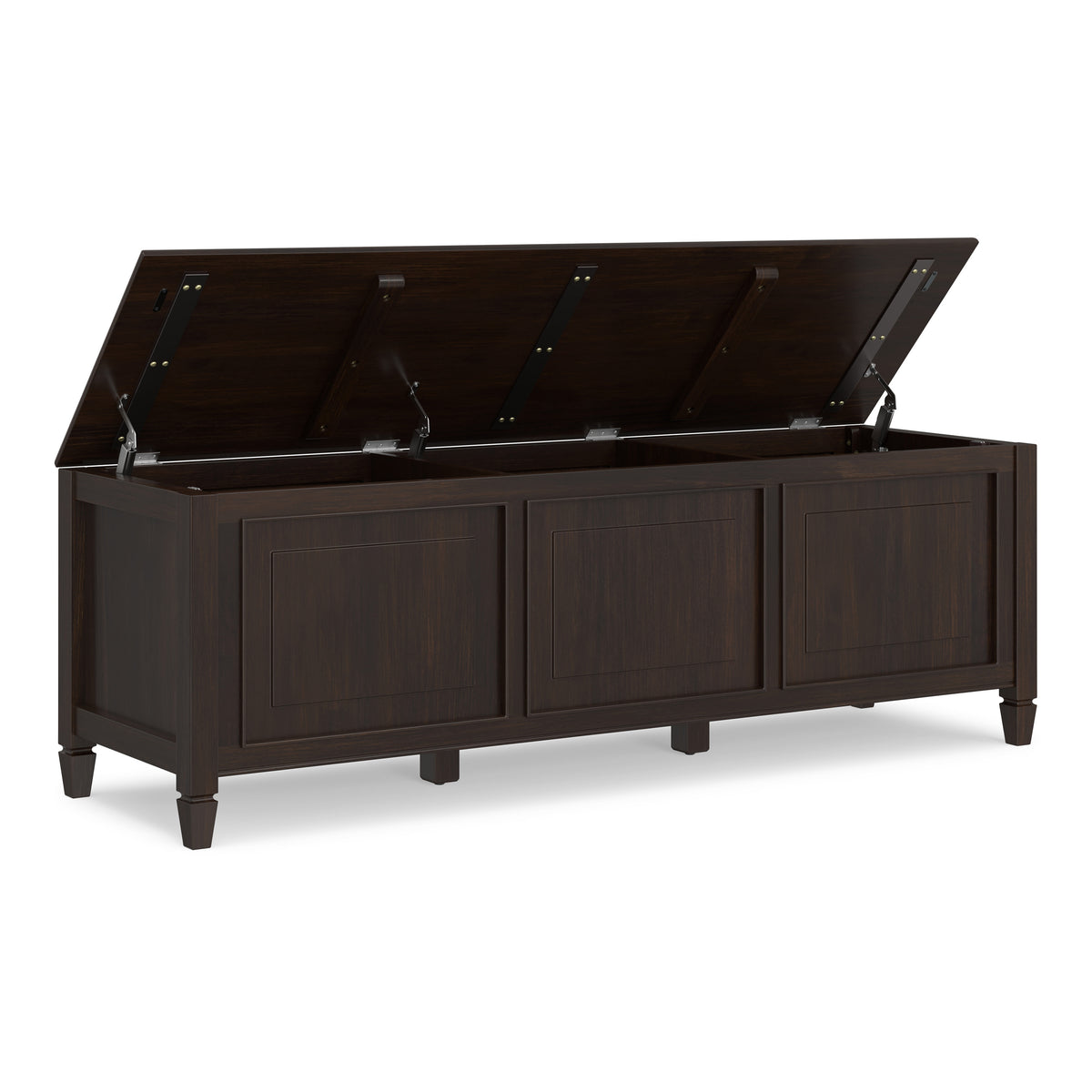 Dark Chestnut Brown | Connaught 63 inch Large Storage Bench Trunk