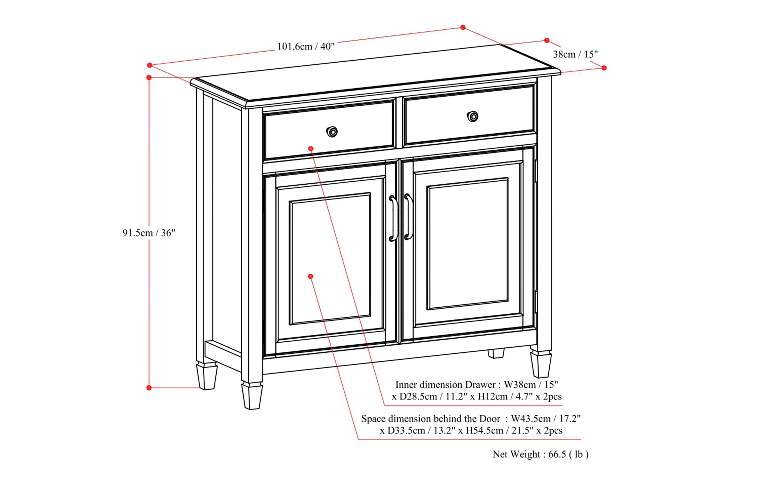 Distressed Coastal Blue | Connaught Entryway Storage Cabinet