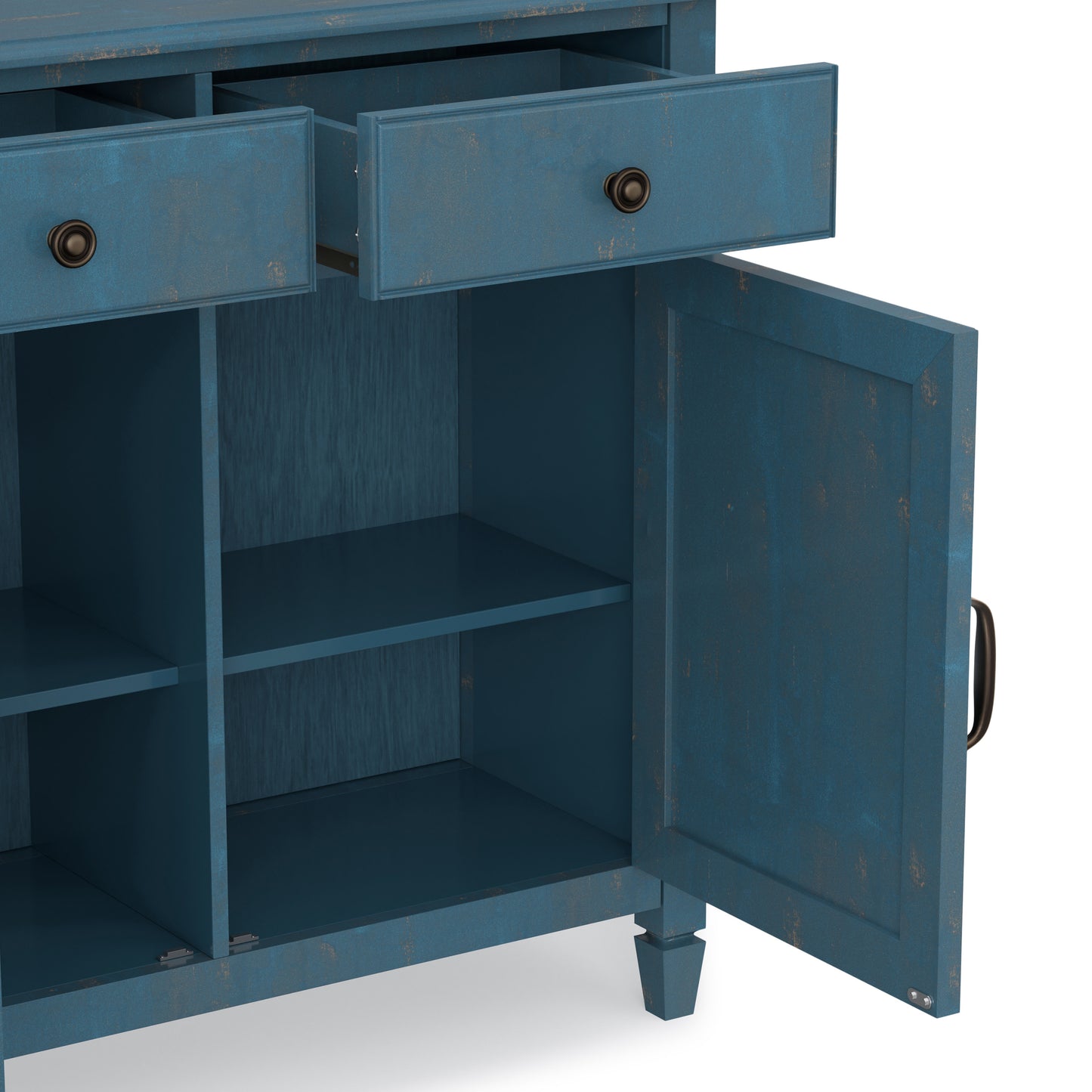 Distressed Coastal Blue | Connaught Entryway Storage Cabinet