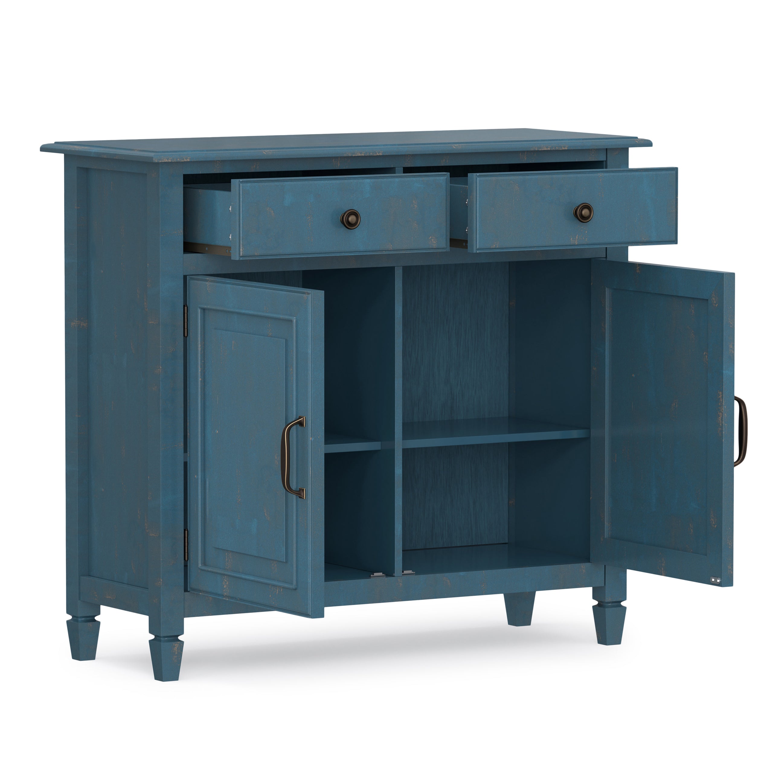 Distressed Coastal Blue | Connaught Entryway Storage Cabinet