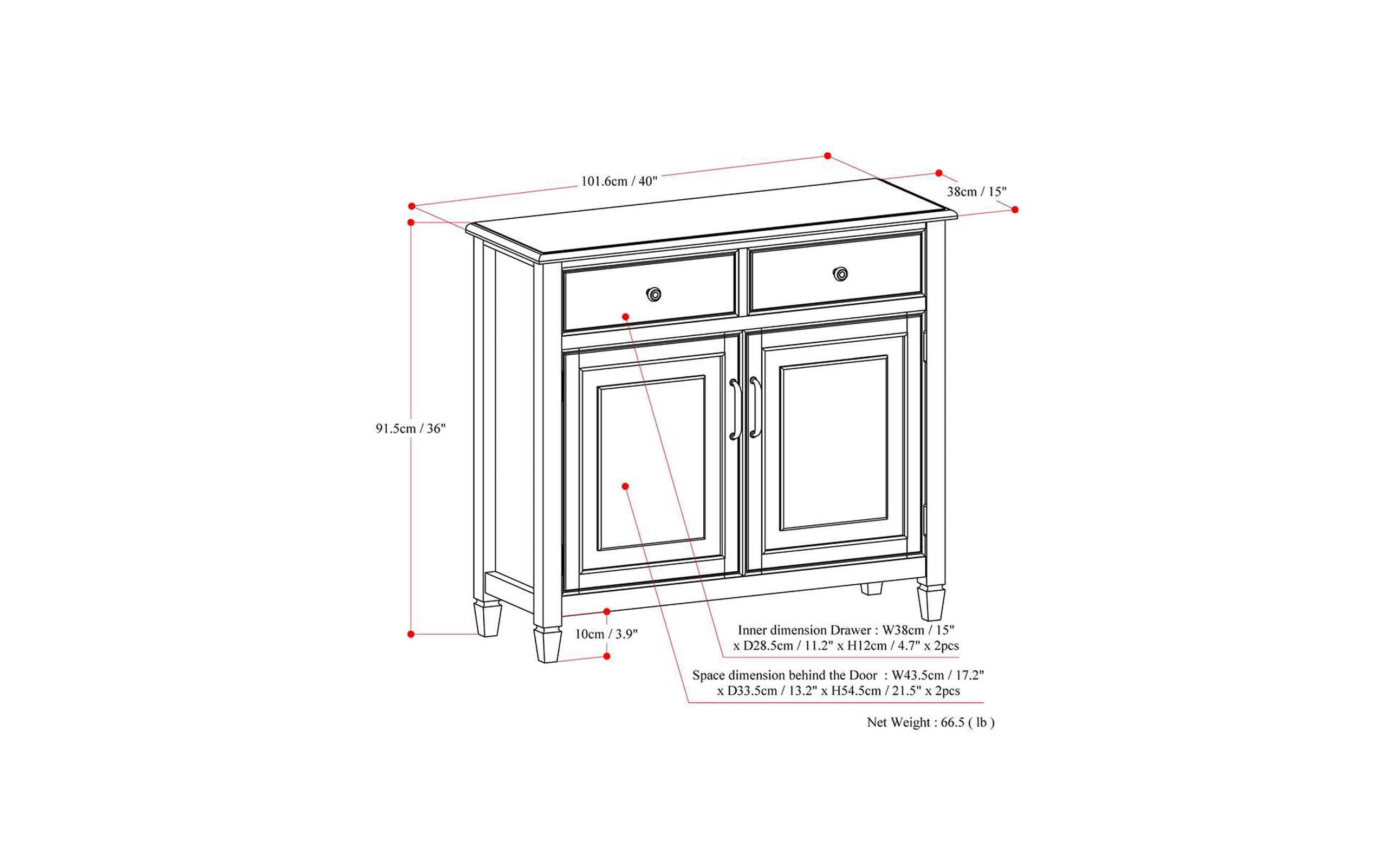 Black | Connaught Entryway Storage Cabinet