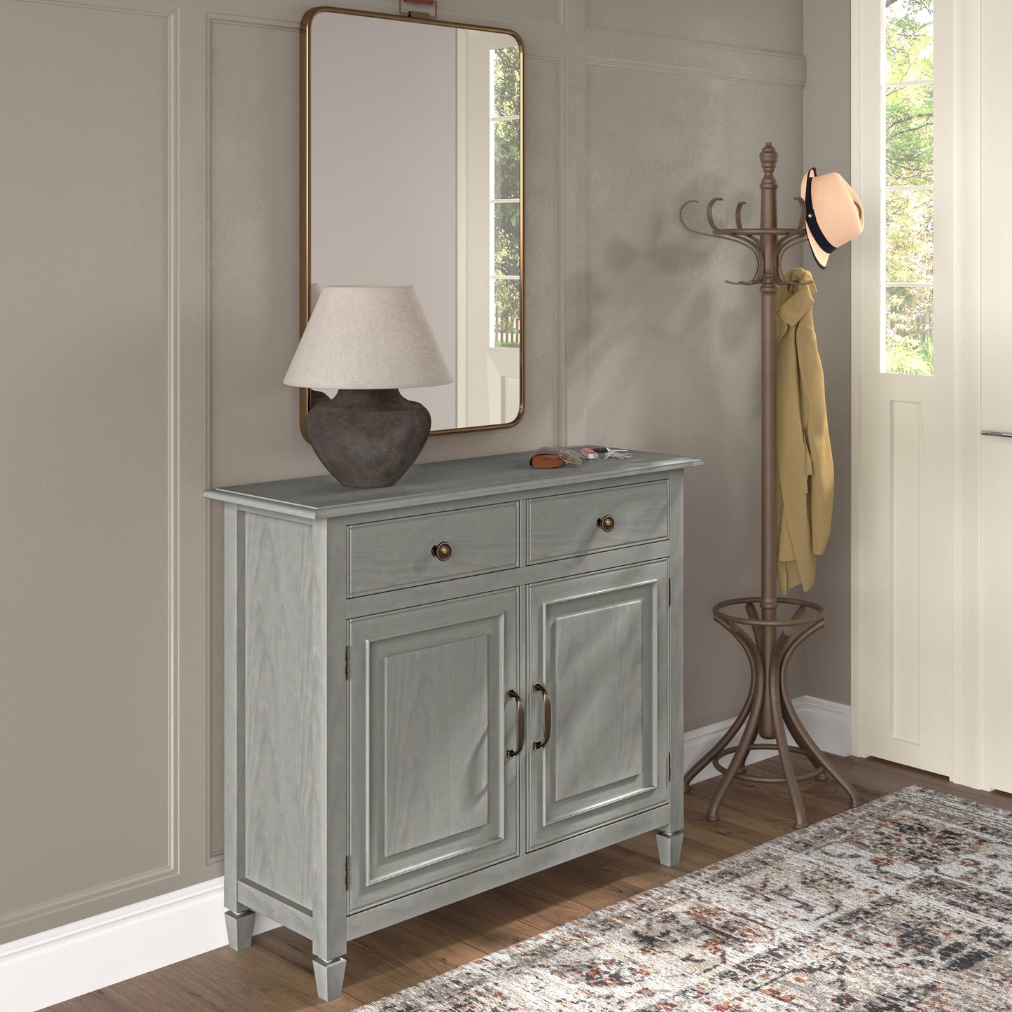 Fog Grey | Connaught Entryway Storage Cabinet